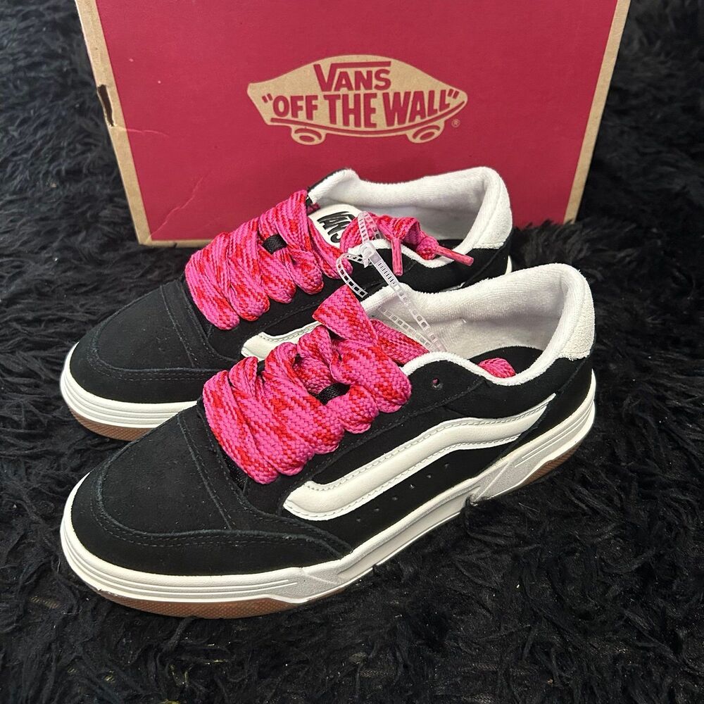 VANS chunky black suede lace up shoes sneakers women’s 8.5 new